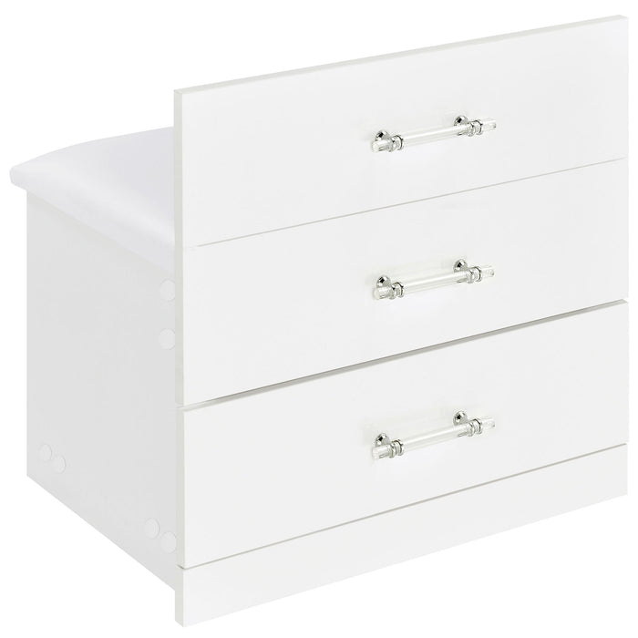 Ayuba - 3 Drawer Makeup Vanity Table With Mirror And Stool