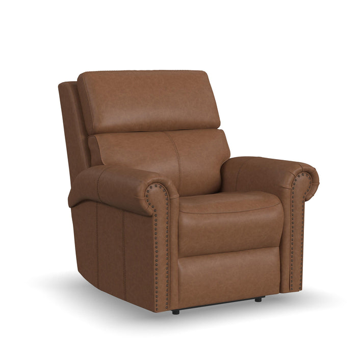 Bernard - Power Recliner With Power Headrest & Lumbar With Nailhed Trim