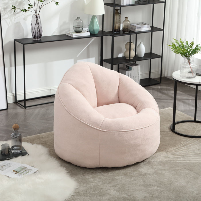 Bedding Bean Bag Sofa Chair High Pressure Foam With Footrest