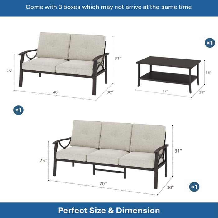 Patio Furniture Set & Coffee Table For Backyard