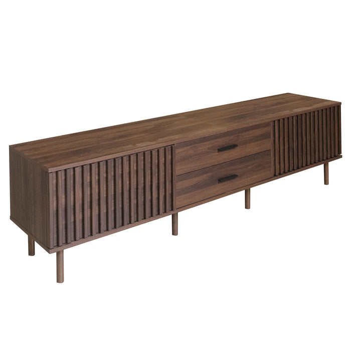 TV Stand For TVs Up To 80", Media Entertainment Center With Ample Storage - Dark Brown