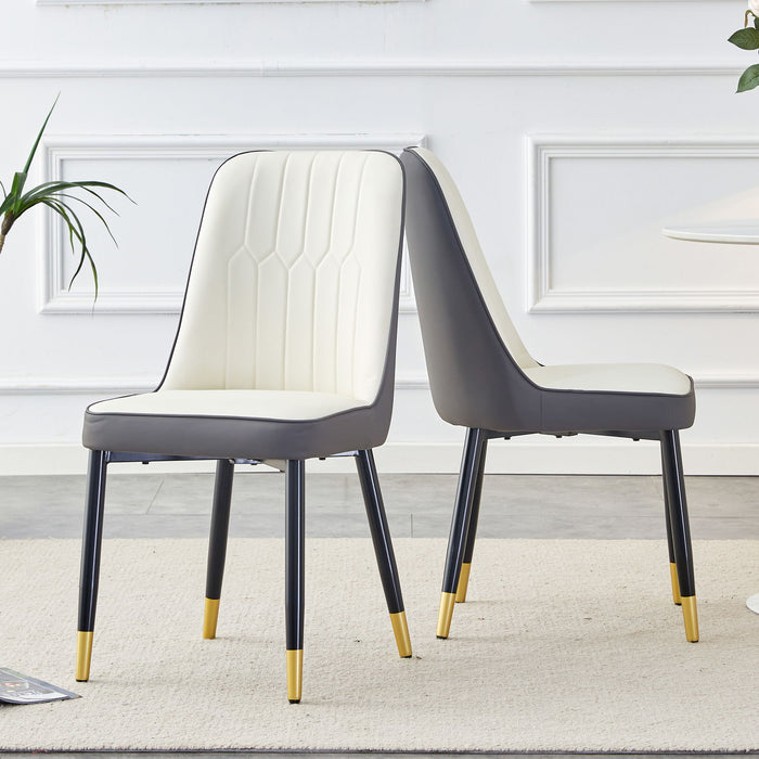 Modern Dining Chair With Metal Leg