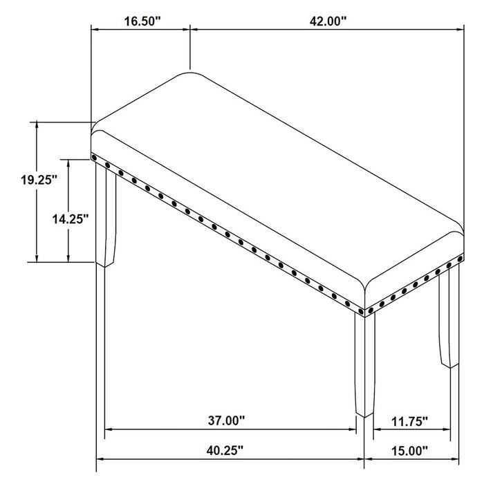 Van - Piece Dining Set - Black / Gray