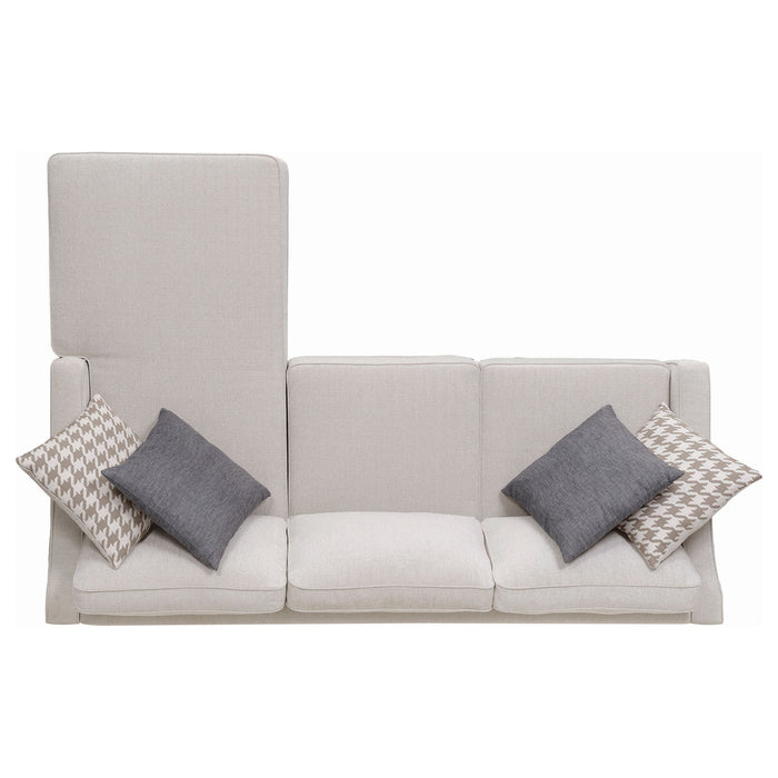 Isla - L-Shaped Sectional Sofa With Pillows - Beige