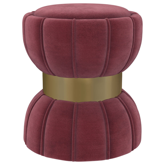 Inez - Round Upholstered Ottoman