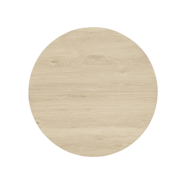 Coffee Table, Round Coffee Table, Modern Side Tables Accent End Table For Living Room, Apartment - Natural