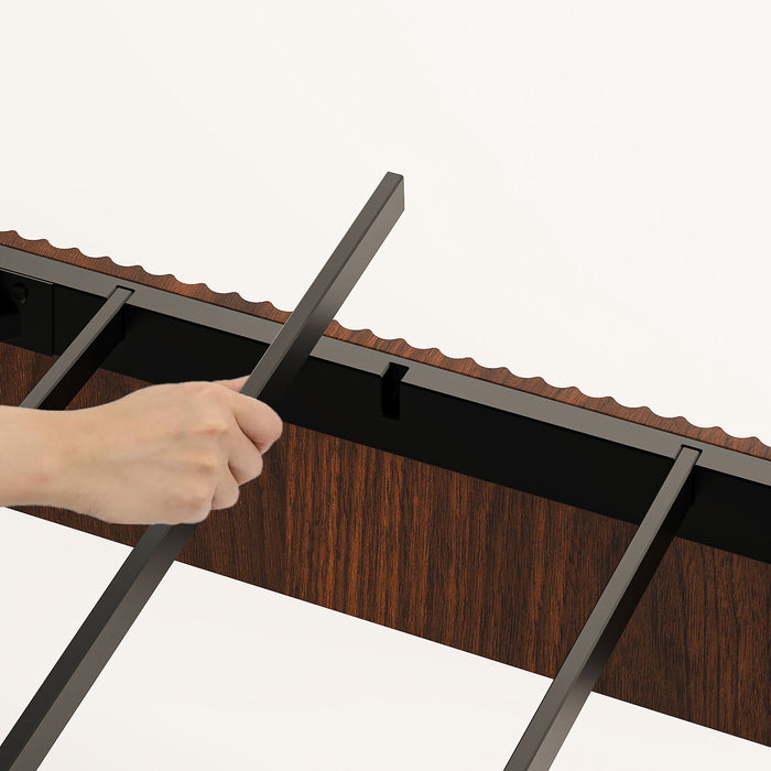 Floating Bedstead With Charging Station And LED Lights