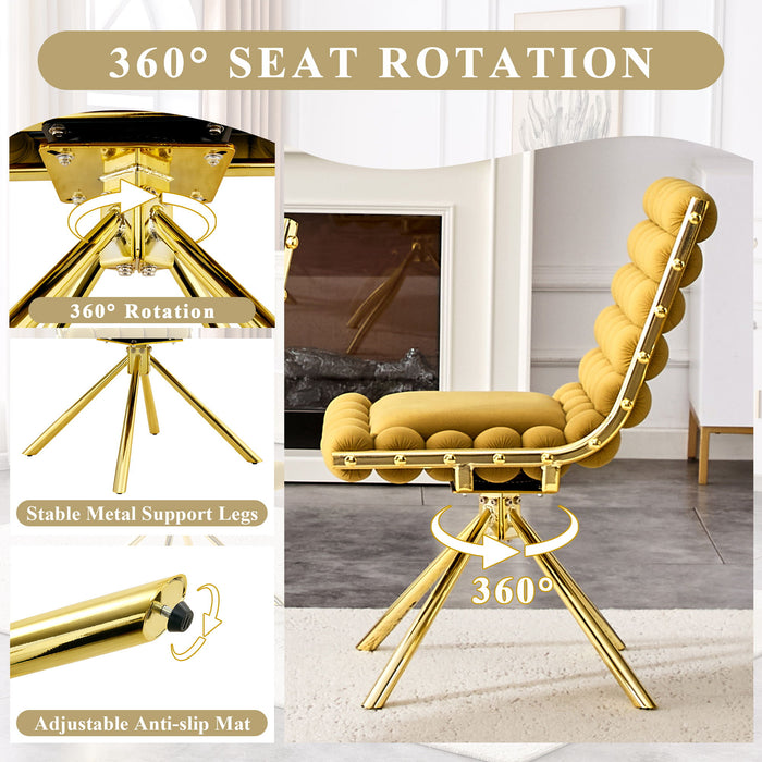 Puffy Bubble, Ball Chain Dining Chairs For Dining Room (Set of 2)