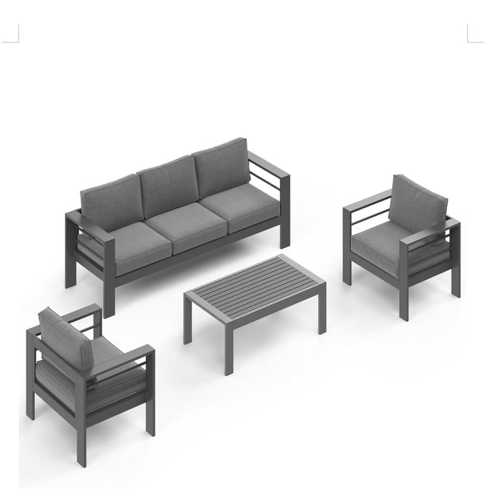 Outdoor Patio Set All-Weather With Thick Cushions