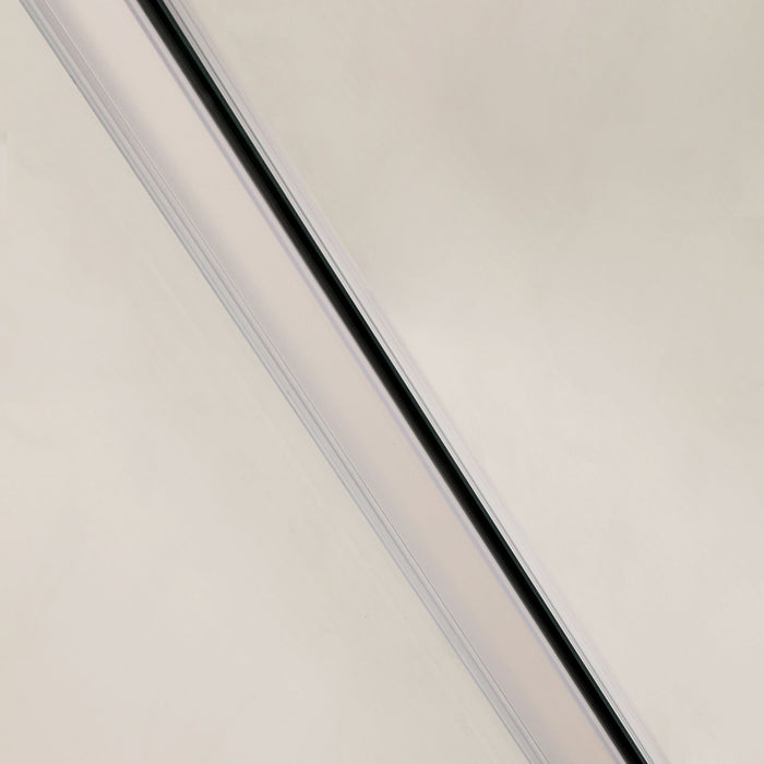 Single Sliding Bypass Shower Door, Tempered Glass Enclosure