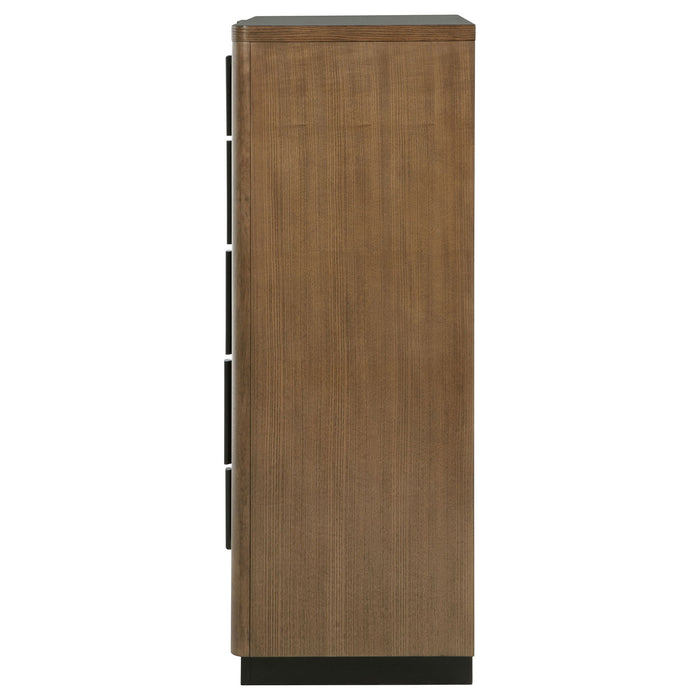 Moraga - 5 Drawer Chest Of Drawers - Ash Brown