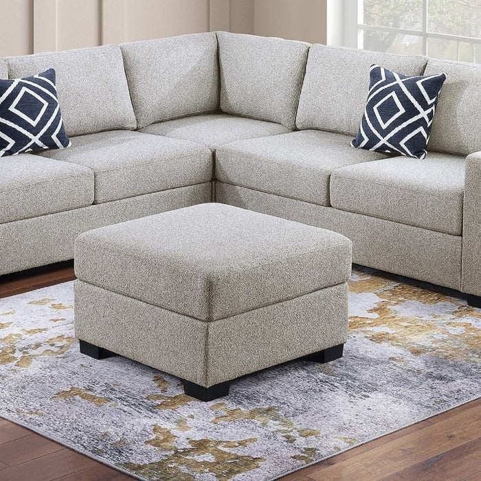 Contemporary Sectional Sofa 4 Piece Set With Built In Shelves L - Shaped Design