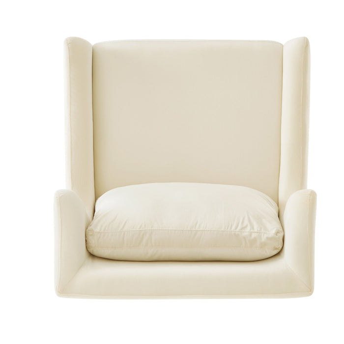 Elegant Curved Armrest Accent Armchair