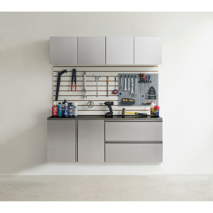 Nova - Series Garage Cabinet Set C, Melamine - Metallic Gray