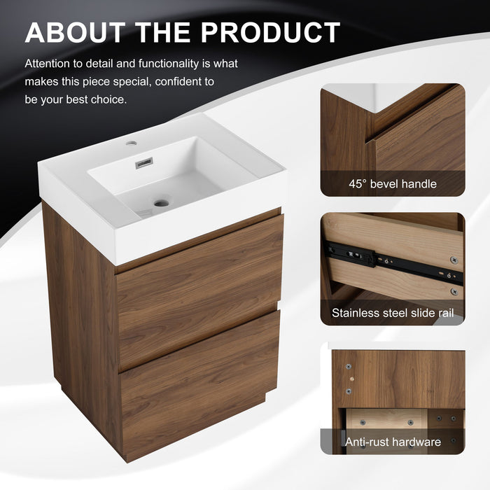 Modern Freestanding Bathroom Vanities With Single Sink Combo