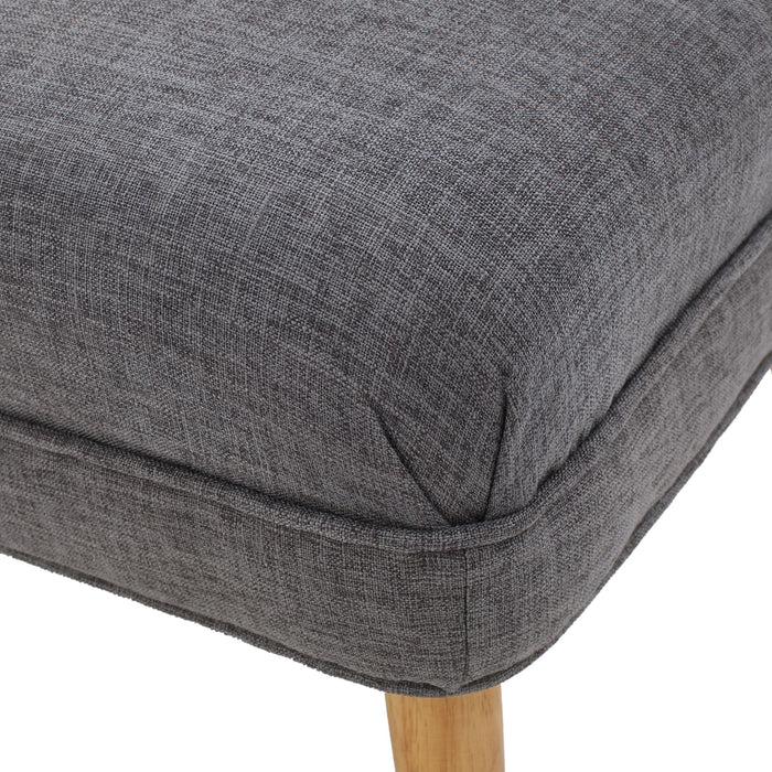 Elegant Classic Upholstered Loveseat With Curved Backrest