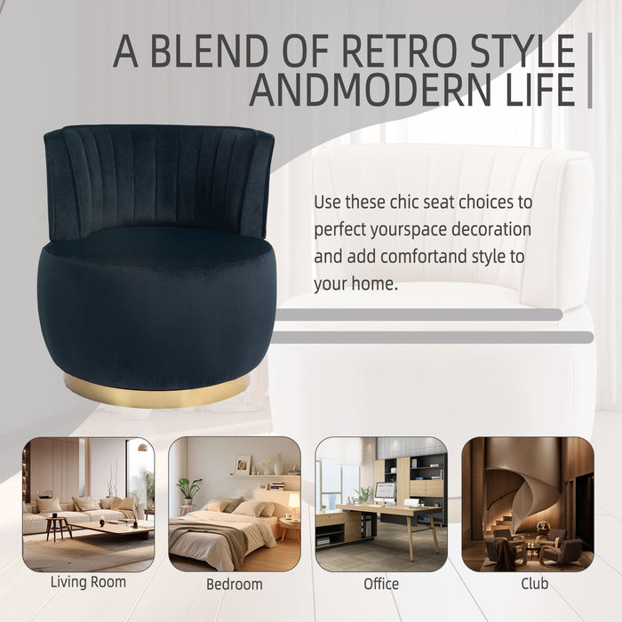 360 Degree Swivel Cuddle Barrel Accent Sofa Chair