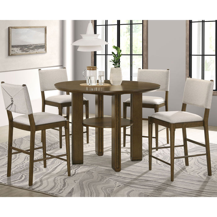 Crispin - Round Counter Height Dining Table - Brown