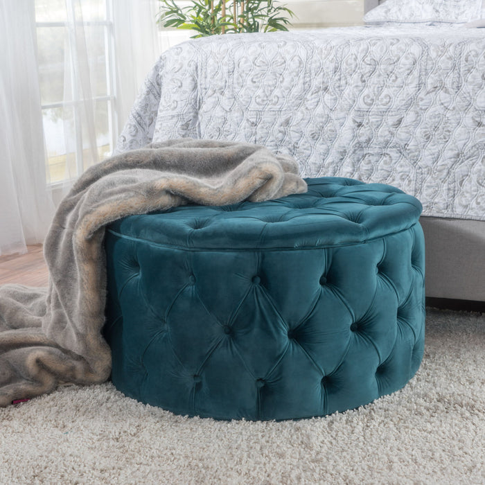 Modern Glam Ottoman Velvet