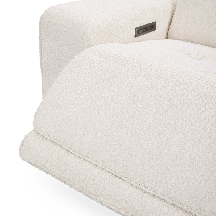 Darrow - Upholstered Power Recliner Sofa - White