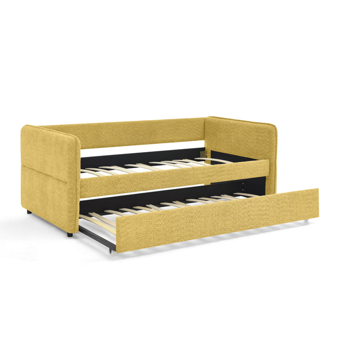 Upholstered Daybed With Pop Up Trundle