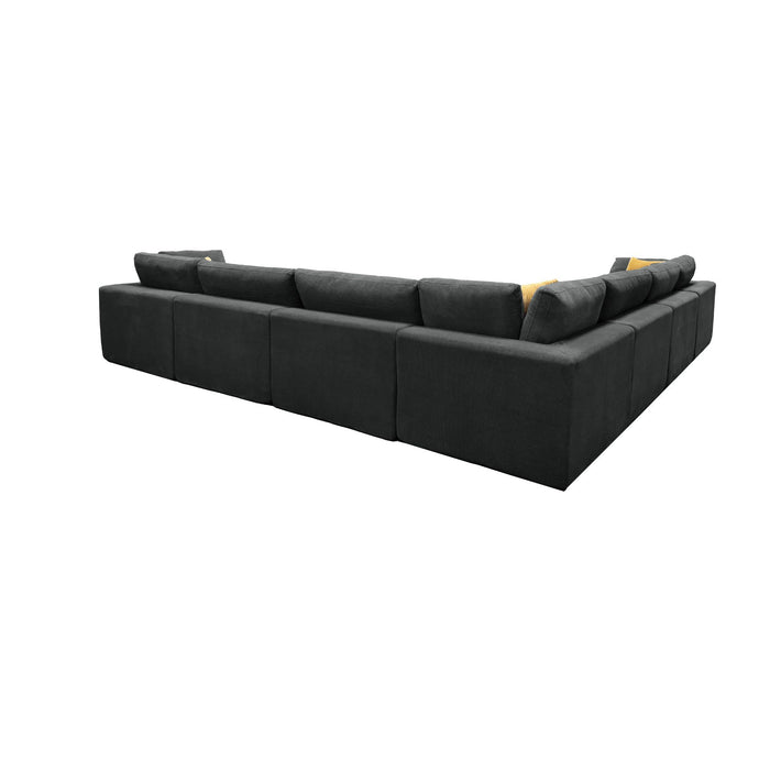 Custom Configuration Modular Sectional With Toss Pillows