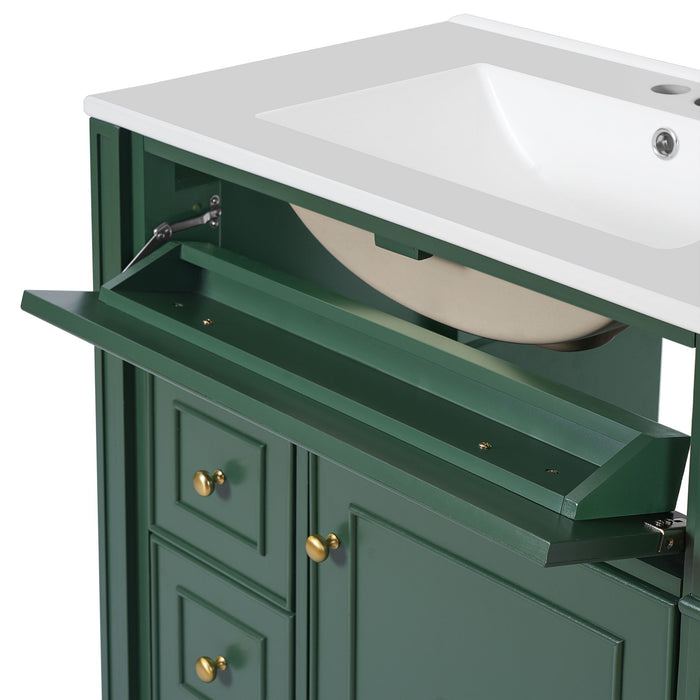Bathroom Vanity Cabinet With Sink, Soft Close Doors With Door Organizer