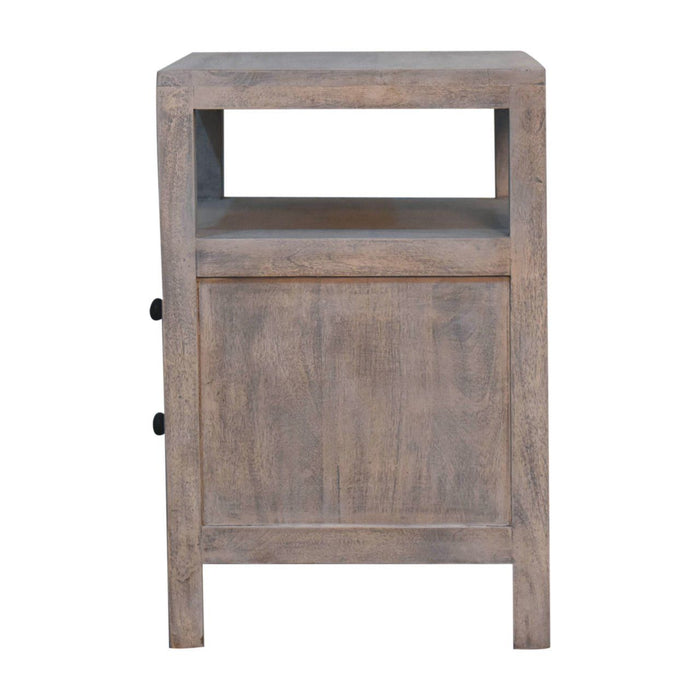 2 Drawer Open Bedside Table - Gray Ash