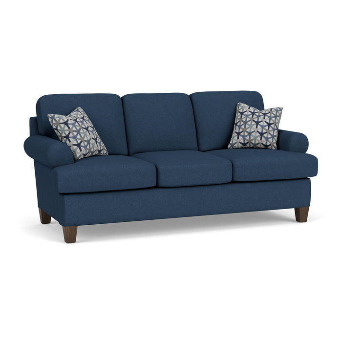 Moxy - Fabric Sofa, T-Shaped Seat Cushion, Curved Sock Arms