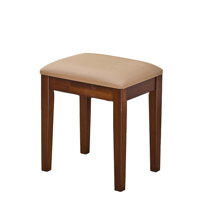 Modern Elegance Makeup Vanity Desk With Adjustable Lighted Mirror Storage Shelves Drawer And Cabinet - Walnut