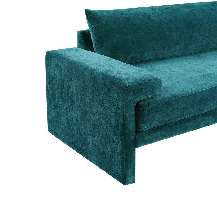 Upholstered 3 Seater Sofa With Wide Armrests