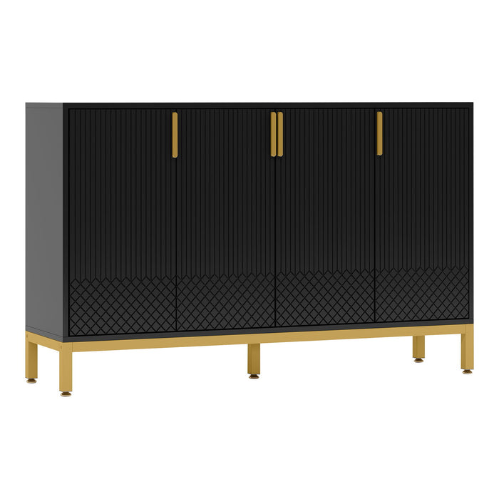 Buffet Sideboard Cabinet With Geometric Doors