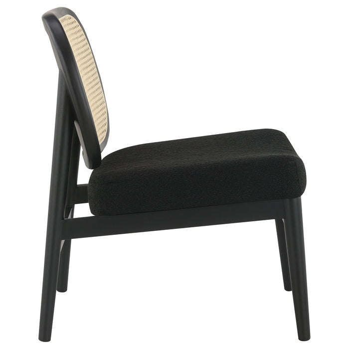 Quinne - Accent Chair With Padded Seat - Black