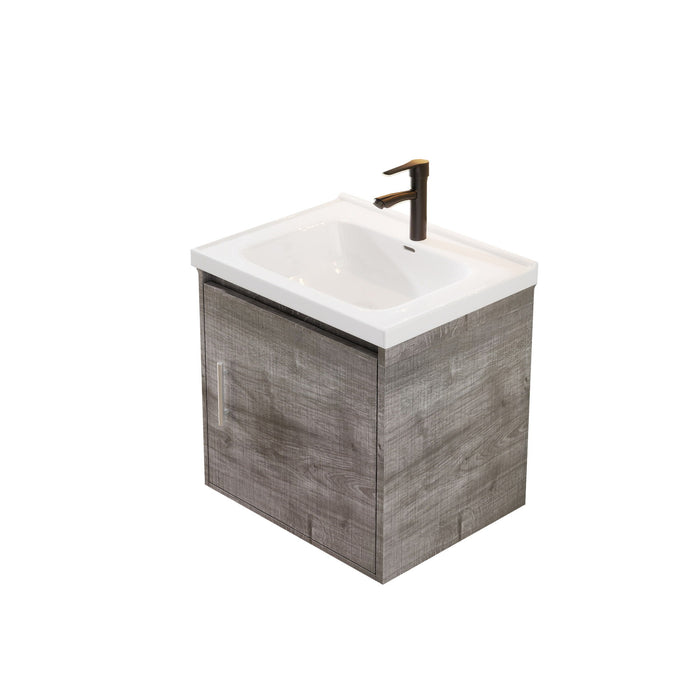 Floating Bathroom Vanity Combo, Wall Mounted Cabinet With Sink & Soft Close Doors For Small Bathrooms