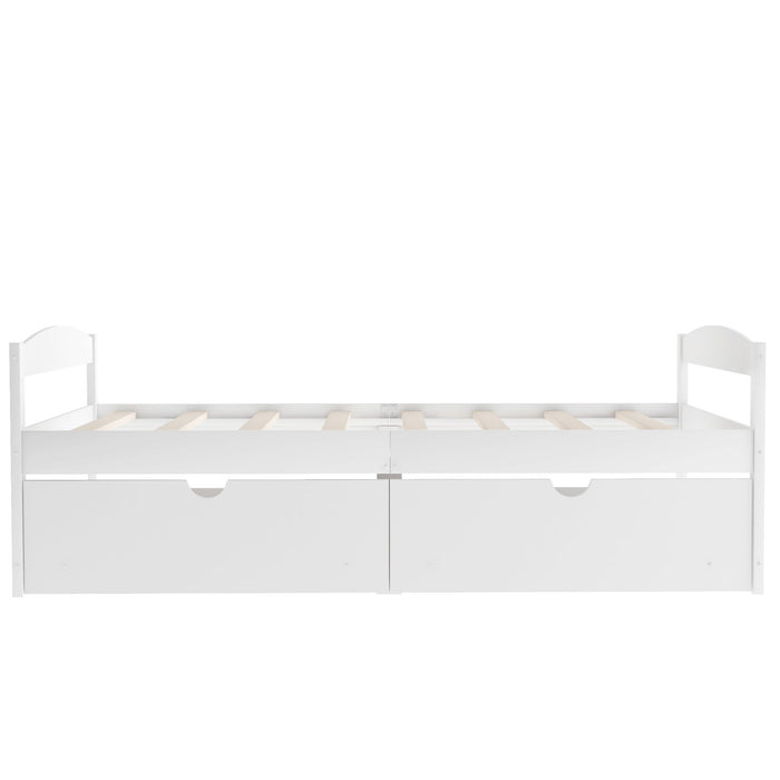 Platform Bed With 2 Drawers