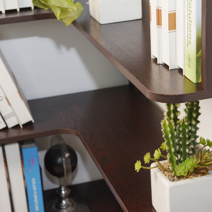 L-Shaped Corner Bookshelf