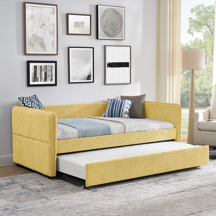 Upholstered Daybed With Pop Up Trundle