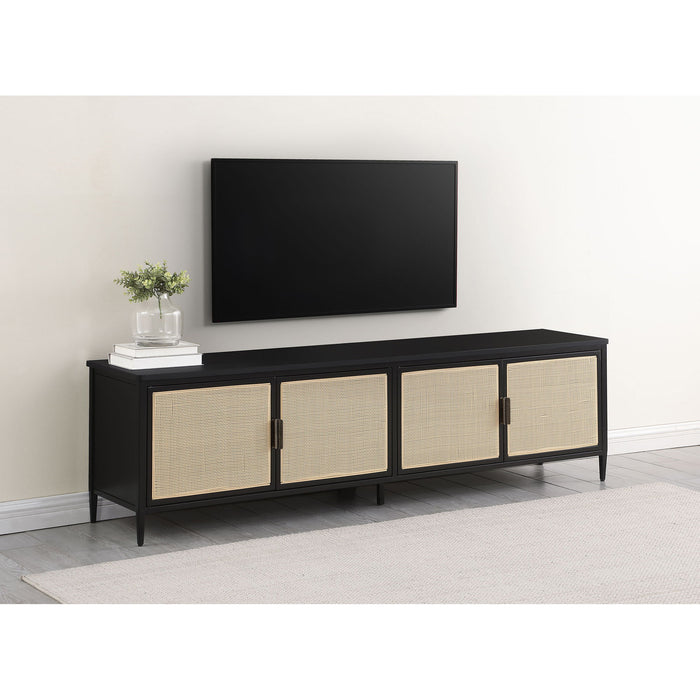 Kenneth - 4 Door TV Stand - Black