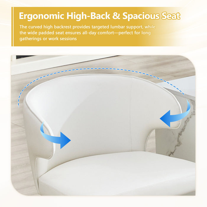 Adjustable Swivel Bar Chair With Ergonomic High Back Design