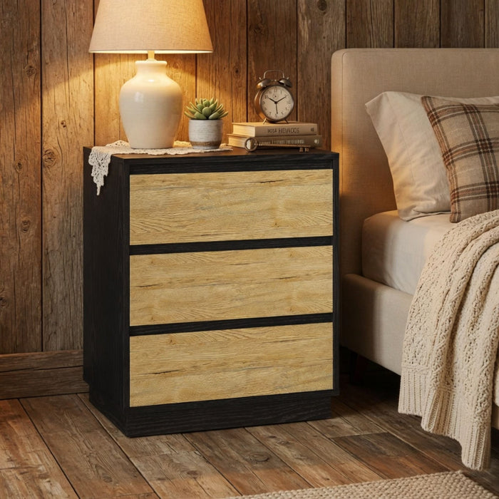 3 Drawer Nightstand, Bedroom Side Table
