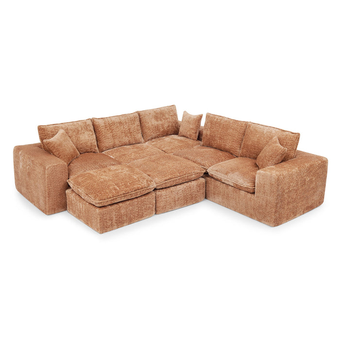 Sectional Sofa With Moveable Ottoman