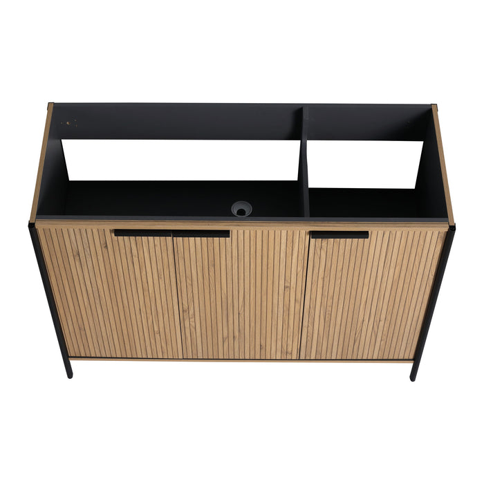 Contemporary Freestanding Bathroom Vanity With Adjustable Shelves