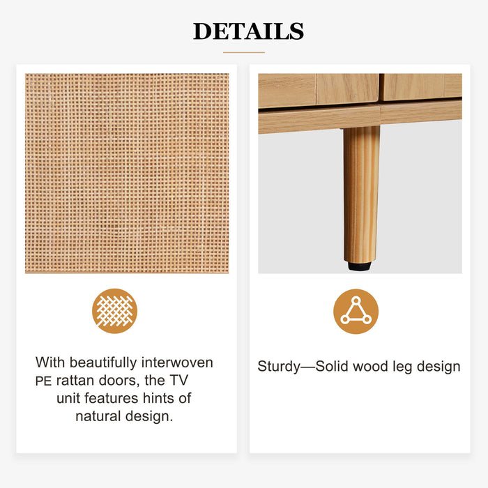 TV Stand, Media Console With Cable Management