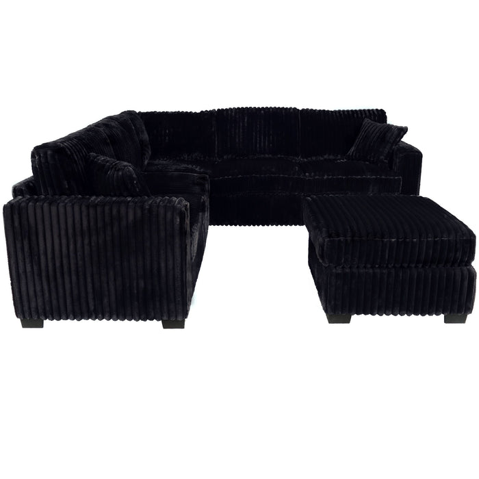 Modern Sectional Set With Cocktail Ottoman
