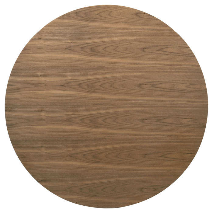 Graham - Round Dining Table With X Cross Base - Walnut