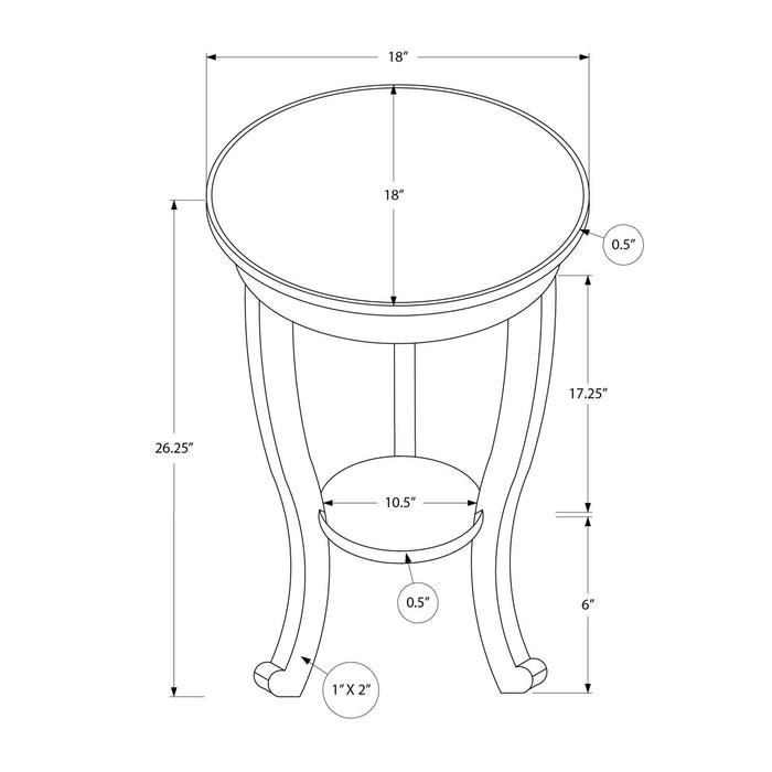 Accent End Table, 2 Tier, Traditional - Walnut