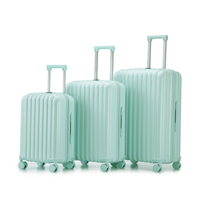 20" / 24" / 28" 3 Pieces / Set Spinner Wheel Luggage, Carry On Suitcase, With Cup Holder & USB Port & Phone Holder