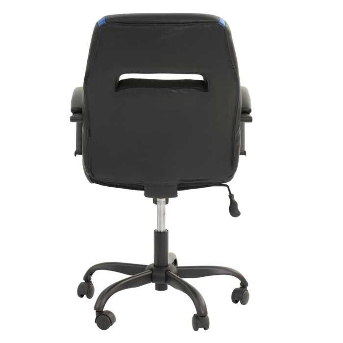 Ergonomic Office Chair With Armrests, Adjustable Design - Black / Blue