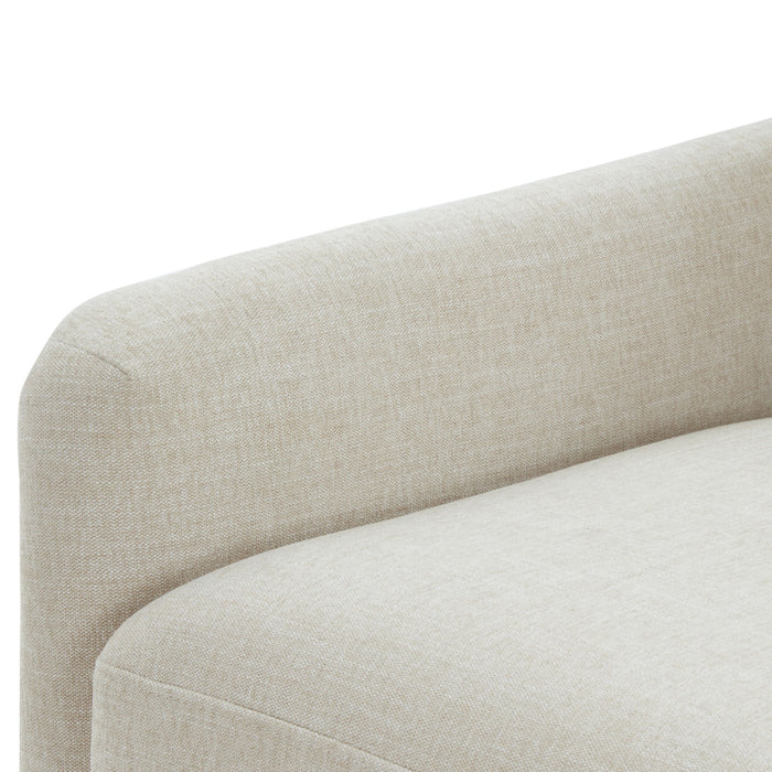 Tolland - Swivel Accent Chair With Antique Brass Nailhead Trim - Beige