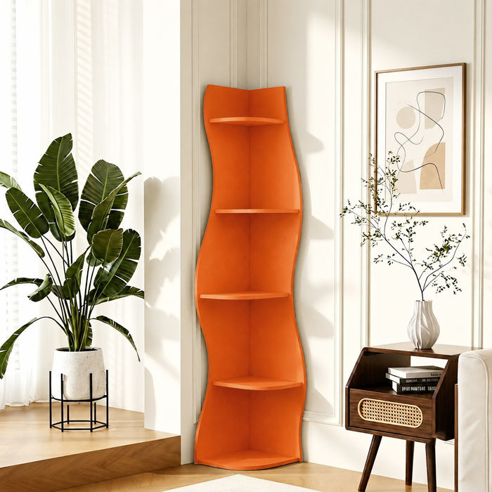 5 Tier S - Shaped Corner Shelf For Living Room